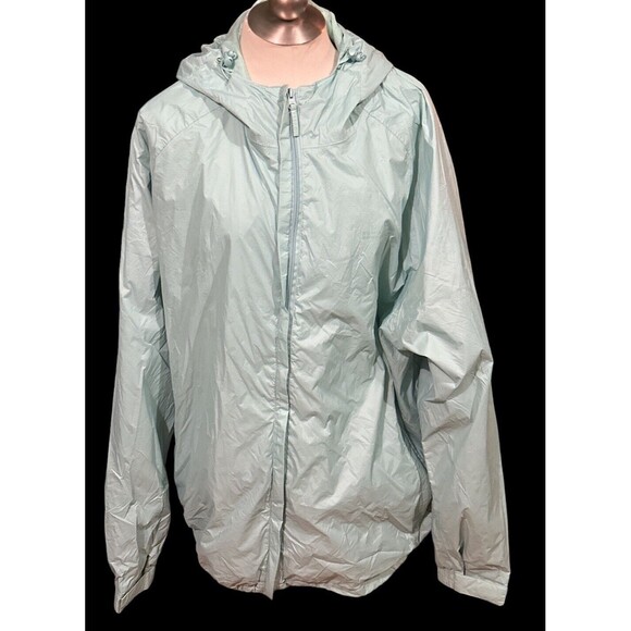MOUNTAIN WAREHOUSE Women’s Hooded Windbreaker Jacket‎ Mint Green Size 24 EUC - Picture 1 of 5